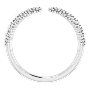 Sterling Silver Beaded Negative Space Ring - BN & CO JEWELRY