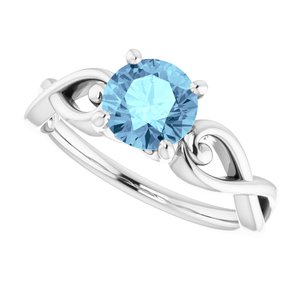 14K White Aquamarine Ring - BN & CO JEWELRY