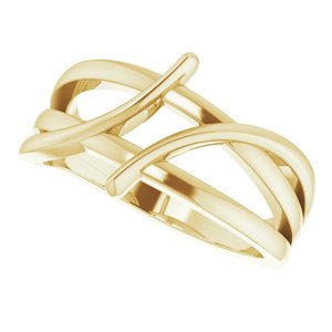 14K Yellow 12.4 mm Freeform Bypass Ring - BN & CO JEWELRY