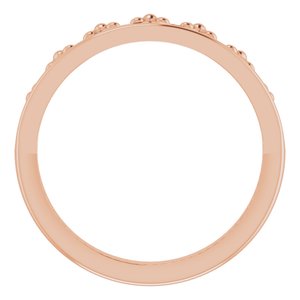 14K Rose Stackable Crown Ring - BN & CO JEWELRY