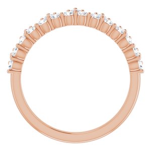 14K Rose 5/8 CTW Lab-Grown Diamond Stackable Ring - BN & CO JEWELRY