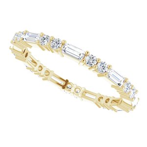 14K Yellow 3/4 CTW Natural Diamond Eternity Band Size 6 - BN & CO JEWELRY