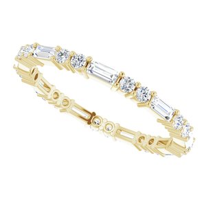 14K Yellow 3/4 CTW Natural Diamond Eternity Band Size 7.5 - BN & CO JEWELRY