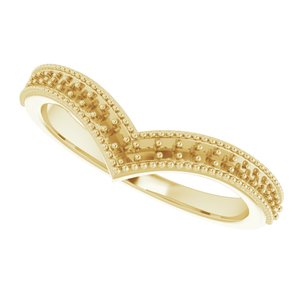 14K Yellow 1/6 CTW Diamond Stackable "V" Ring - BN & CO JEWELRY