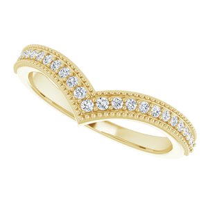 14K Yellow 1/6 CTW Diamond Stackable "V" Ring - BN & CO JEWELRY