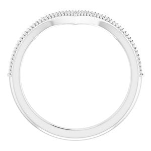 14K White 1/6 CTW Diamond Stackable "V" Ring - BN & CO JEWELRY