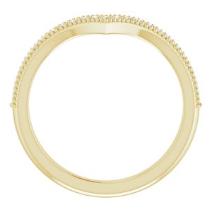 14K Yellow 1/6 CTW Diamond Stackable "V" Ring - BN & CO JEWELRY