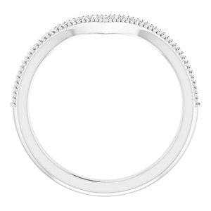 14K White 1/6 CTW Diamond Stackable "V" Ring - BN & CO JEWELRY