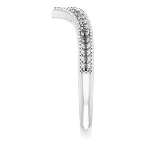 14K White 1/6 CTW Diamond Stackable "V" Ring - BN & CO JEWELRY