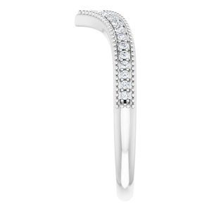14K White 1/6 CTW Diamond Stackable "V" Ring - BN & CO JEWELRY