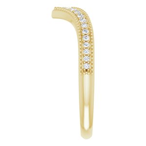 14K Yellow 1/6 CTW Diamond Stackable "V" Ring - BN & CO JEWELRY