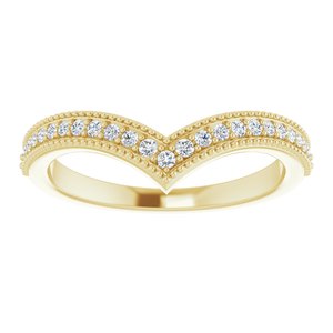 14K Yellow 1/6 CTW Diamond Stackable "V" Ring - BN & CO JEWELRY