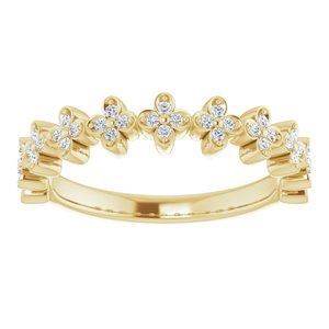 14K Yellow 1/6 CTW Diamond Stackable Clover Ring - BN & CO JEWELRY
