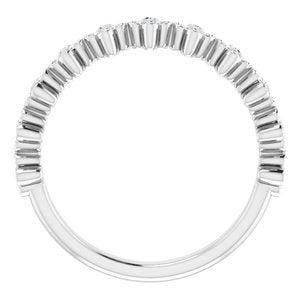 14K White 1/6 CTW Diamond Stackable Clover Ring - BN & CO JEWELRY