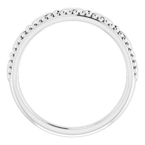 Sterling Silver Stackable Beaded Heart Ring - BN & CO JEWELRY