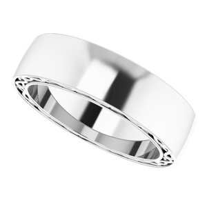 14K White 6 mm Infinity-Inspired Band Size 8.5 - BN & CO JEWELRY