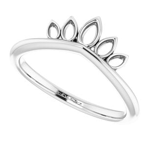 Sterling Silver Marquise-Shaped Crown Ring - BN & CO JEWELRY