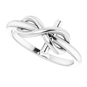 Sterling Silver Infinity-Inspired Cross Ring - BN & CO JEWELRY