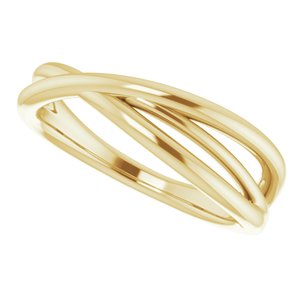 14K Yellow Criss-Cross Ring - BN & CO JEWELRY