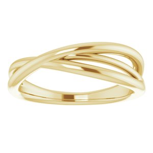 14K Yellow Criss-Cross Ring - BN & CO JEWELRY