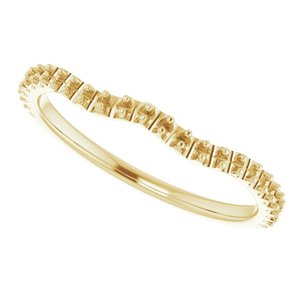 14K Yellow Band for 8x6 mm Oval Ring - BN & CO JEWELRY