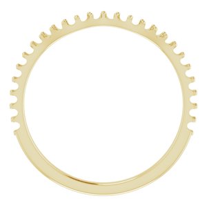 14K Yellow Band for 8x6 mm Oval Ring - BN & CO JEWELRY