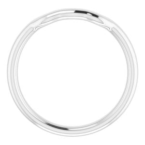 14K White Band for 6 mm Round Ring - BN & CO JEWELRY