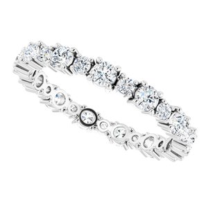 14K White 1 1/5 CTW Lab-Grown Diamond Eternity Band - BN & CO JEWELRY