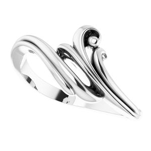 14K White Freeform Bypass Ring - BN & CO JEWELRY