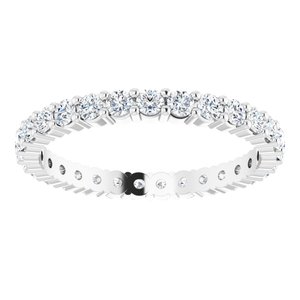 Platinum 7/8 CTW Diamond Round Eternity Band Size 7 - BN & CO JEWELRY