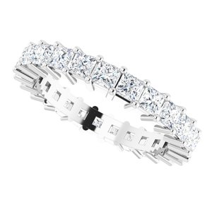 14K White 2 5/8 CTW Diamond Square Eternity Band Size 7 - BN & CO JEWELRY