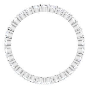 Platinum 7/8 CTW Diamond Round Eternity Band Size 7 - BN & CO JEWELRY