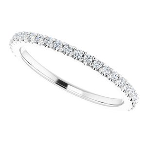 14K White 1/4 CTW Diamond Complete Matching Band - BN & CO JEWELRY
