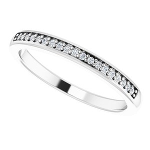 14K White 1/10 CTW Natural Diamond Anniversary Band - BN & CO JEWELRY