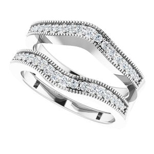 14K White 1/3 CTW Natural Diamond Ring Guard - BN & CO JEWELRY