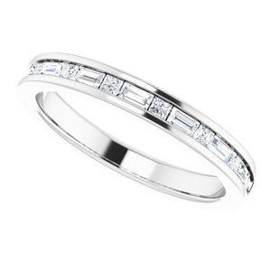 Platinum 3/8 CTW Natural Diamond Channel Set Anniversary Band - BN & CO JEWELRY