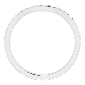 14K White 1/5 CTW Diamond Band for 5.5 mm Square Ring - BN & CO JEWELRY
