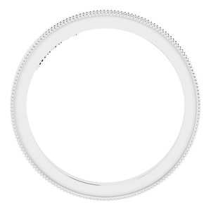 14K White 2.5 mm Sculptural-Inspired Band Size 7 - BN & CO JEWELRY