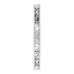 14K White 2.5 mm Sculptural-Inspired Band Size 7 - BN & CO JEWELRY