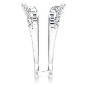 14K White 3/4 CTW Natural Diamond Ring Guard - BN & CO JEWELRY