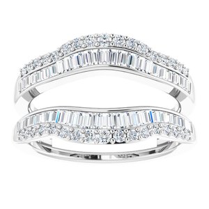 14K White 3/4 CTW Natural Diamond Ring Guard - BN & CO JEWELRY