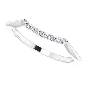 14K White .06 CTW Diamond Matching Band - BN & CO JEWELRY