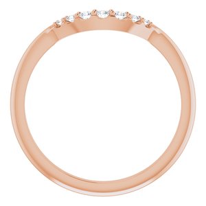 14K Rose 1/8 CTW Natural Diamond Contour Band - BN & CO JEWELRY