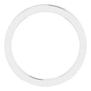 14K White 2 mm Flat Edge Band with Milgrain Size 7 - BN & CO JEWELRY