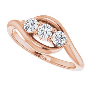 14K Rose 1/3 CTW Diamond Ring - BN & CO JEWELRY