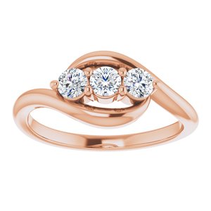 14K Rose 1/3 CTW Diamond Ring - BN & CO JEWELRY