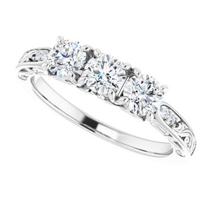 Platinum 3/4 CTW Natural Diamond Anniversary Band - BN & CO JEWELRY