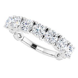 14K White 1 3/4 CTW Natural Diamond Anniversary Band - BN & CO JEWELRY