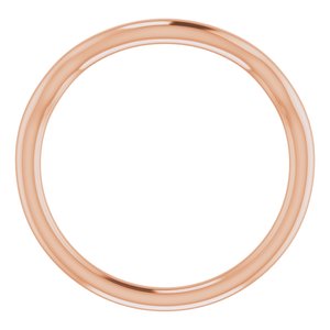 14K Rose Band for 8 mm Round Ring - BN & CO JEWELRY