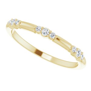 14K Yellow 1/8 CTW Lab-Grown Diamond Stackable Ring - BN & CO JEWELRY